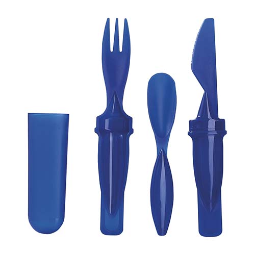 [CUBIERTOS PICNIC AZUL] KTC 009 A