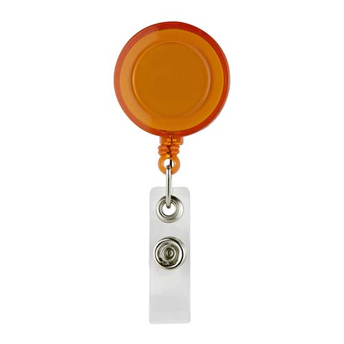 [PORTAGAFETE RETRÁCTIL NARANJA] PRO 027 O