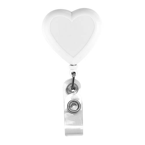 [PORTAGAFETE CORAZÓN BLANCO] PRO 075 B