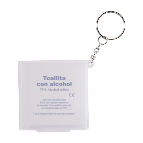 [LLAVERO CON PADS DE ALCOHOL BLANCO] SLD 052 B