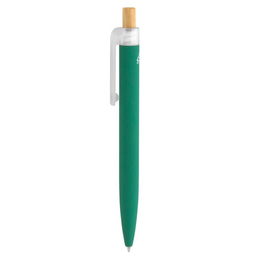 [Bolígrafo aluminio reciclado y bambú BALU] BP325 VERDE