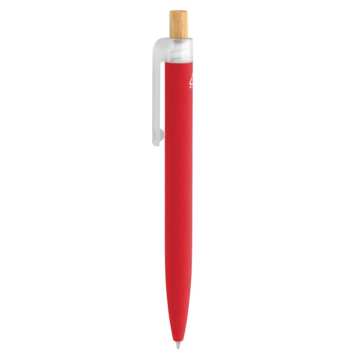 [Bolígrafo aluminio reciclado y bambú BALU] BP325 ROJO
