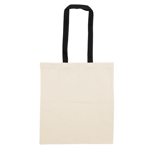 [Bolsa de algodón DONNA] C574 NATURAL / NEGRO