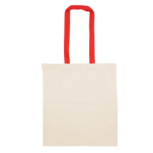 [Bolsa de algodón DONNA] C574 NATURAL / ROJO