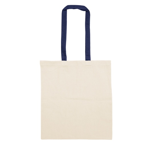 [Bolsa de algodón DONNA] C574 NATURAL / NAVY BLUE