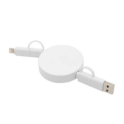 [Cable retráctil de carga FASTER] EC774 BLANCO