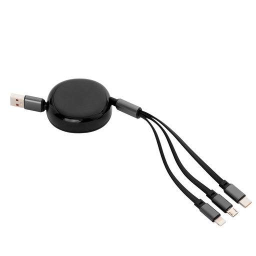 [Cable retráctil de carga JACK] EC775 NEGRO