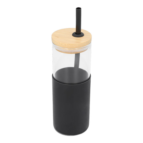 [CILINDRO DE VIDRIO IBIZA NEGRO] ANF 066 N